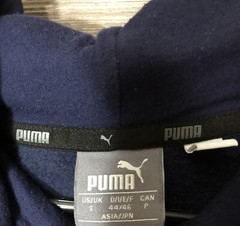 Puma Blue Sweater Hoodie Pullover Logo Men’s Small Excellent Flawless Condition