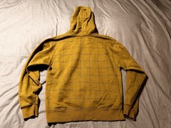 Champion Hoodie Mens M Olive Green Grid Pullover Sweatshirt Purple Trim Logo