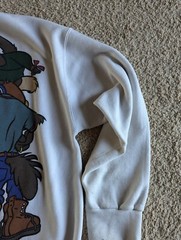 Vintage 1993 Hip Hop Looney Tunes Bugs Bunny Taz Double Sided Sweatshirt XL 90s