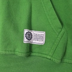 Trinity College Dublin Hoodie Men L Green Pullover Collegiate University Ireland
