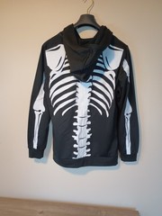 New Skeleton Jacket Hoodie Members Only The Chive Mens Size Large Full Zip