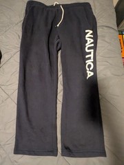 Nautica Men’s Navy/Red/Yellow/Green/White Colorblock Pullover Hoodie XL Reg Logo