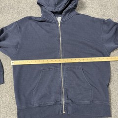 John Galt Hoodie One Size Blue Full Zip Fleece 44 Back Graphic Sweatshirt