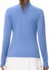 Women’sLong Sleeve UPF 50+ Sun Protection 1/4 Zip Shirt Hiking Athletic Top