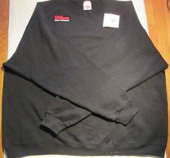 Men Sweatshirt Wilson 3XL Heavy Weight Black Color 50/50 Cotton/Polyester new