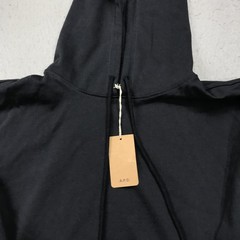APC Rue Madame Paris Hoodie Mens Small Black Designer Solid Sweatshirt NWT