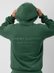 Comfrt Affirmation Zip Up Hoodie Oversized Unisex Medium Hunter Green