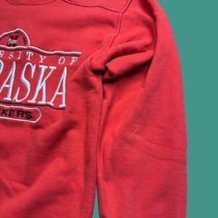 Nebraska Huskers Sweatshirt Mens Small Red Embroidered College Football