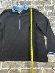 Old Navy Men’s 2XL Black Polyester Fleece 1/4 Zip Mock Neck Sweatshirt Blue
