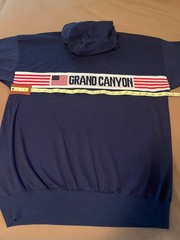 GRAND CANYON NATIONAL PARK MENS HOODIE NAVY BLUE SIZE XL RED/WHITE/BLUE BAND