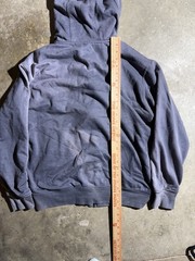 Y2K 22000S SUN FADED THERMAL FULL ZIP HOODIE PURPLE WASH BOXY FIT SIZE LARGE