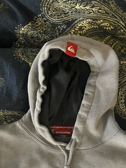 Vintage Y2K Quiksilver Surf Hoodie Sweatshirt Men’s Size Large L Embroidered