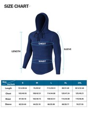 Men Athletic Shirt Workout Running Long Sleeve Shirt Hoods hoodie Quick Dry Cool
