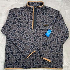 COLUMBIA Men’s 2XL Helvetia II Printed Half Snap Fleece Pullover Geometric NWT