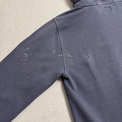 Brunt Levin Hoodie Mens L Blue Heavyweight Workwear Pullover Pocket Snap