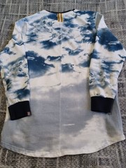Vintage Triple Five Soul NYC Distressed Blotched Sweatshirt Side Zipper XL READ