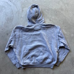 No Fear Y2K Boxy Hoodie Grey Baggy Cinch Fit Distressed XS Mens