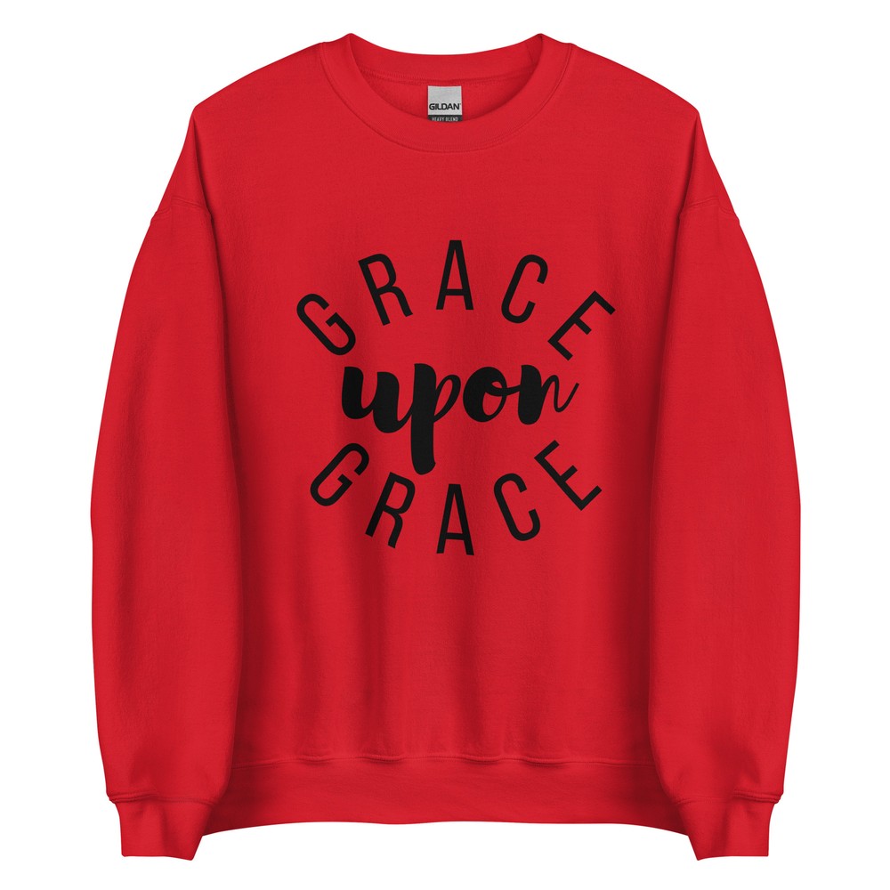 Grace Upon Grace Christmas Christian Unisex Sweatshirt S,M,L,XL,2X,3X,4X