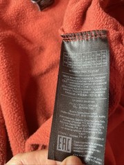 Burton Family Tree Hoodie Mens L Orange Sweatshirt Full Zip Front Snowboarder