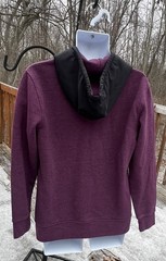 Champion Men’s Sz S Half Zip Fleece Lined Hoodie Sweatshirt Plum Port K-761
