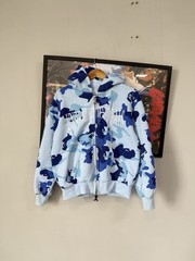 Named Collective “Unrealistic Ideals” Camo Zip Hoodie Blue Cyber Y2K Streetwear
