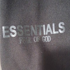 Essentials Fear of God Men’s Black Pullover Hoodie Logo Hooded Size S