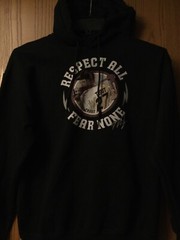 Mike Trout #27 California Angels – “Respect All – Fear None” – Black Hoodie -M