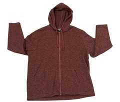 OUTDOOR LIFE Men’s Full Zip Front Maroon Hooded Jacket Size XXL RN 15099