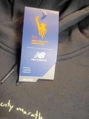 Mens NEW New Balance TCS New York City Marathon 2025 Finisher Hoodie Blck Medium