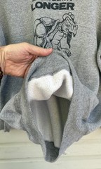 Vintage 80s Jerzees Rayon Tri Blend Heather Gray Graphic Print Sweatshirt XL USA