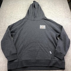 Burlebo Hoodie Mens Large Gray Pullover Fleece Sweatshirt Graphic Deer Outdoors