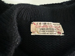 Bowdoin College 100% Worsted Wool Letter Sweater early 1970’s; Size Medium