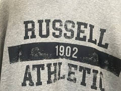 Russell Athletic Men’s Hoodie 1902 Logo Sweatshirt Gray Size Large
