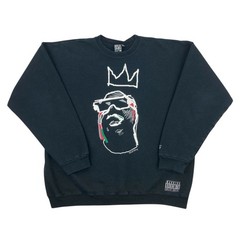 Rock Smith Black Notorious BIG Sweatshirt Men Large Hip Hop Outline USA Retro