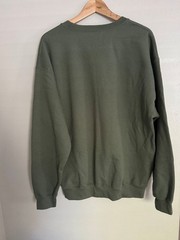 Feral Embroidered Gildan Sweatshirt Military Green Gothic Unisex Large