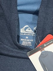 Quiksilver Men’s Textured Pullover Hoodie Navy Blue Size M