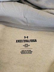 Under Armour Rival Fleece Hoodie Mod Gray Light Heather/Radio Red 2XLT MWT