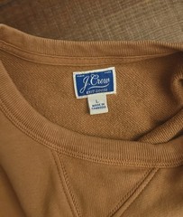 J.Crew Mustard Crew Neck Pullover Sweatshirt 100% Cotton French Terry Men’s L