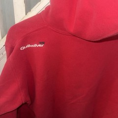 Vintage Y2K Quicksilver Embroidered Hoodie Sweatshirt Red Logo Boys Size XL