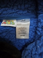 Super Mario Pullover Quilted Plush Fleece kidcore Hoodie Black Size ” One Size”