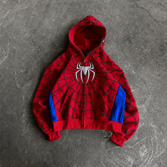 Spider-Man Men’s Full-Zip Mask Hoodie Long-Sleeve Jacket S–2XL – Fast Shiping