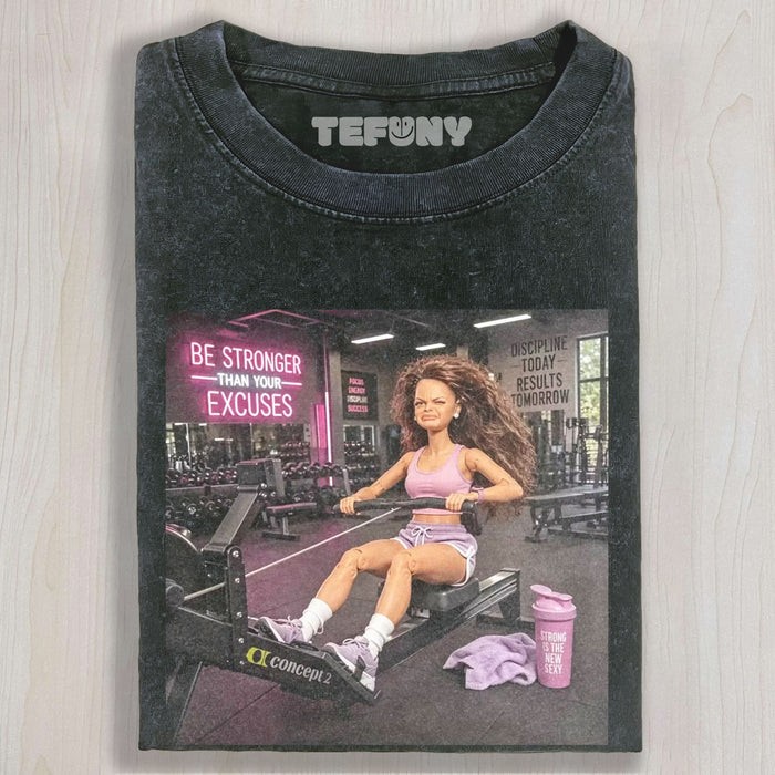 GYM DOLL GIRL FUNNY FACE MEME V1 UNISEX TEE