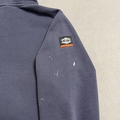 Brunt Levin Hoodie Mens L Blue Heavyweight Workwear Pullover Pocket Snap