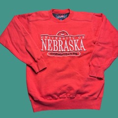 Nebraska Huskers Sweatshirt Mens Small Red Embroidered College Football