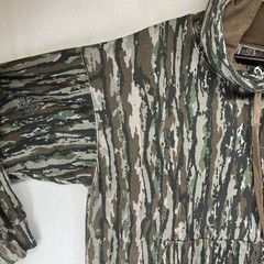 Mens Retro VTG Real Tree Bottomland Hoodie Medium AOP Soft Cotton Blend