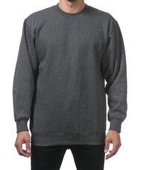 Pro Club Men’s Heavyweight Plain Crew Neck Fleece Pullover Sweatshirt Sweater