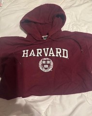 Harvard University Burgundy Maroon Pullover Hoodie Sweatshirt Size Small