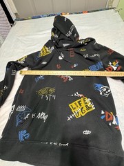 Brooklyn Cloth Hoodie Men Size M Black Sweatshirt Hip Hop Back To School Doodle