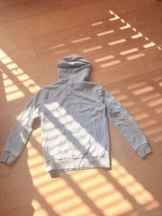 Vintage PUMA Men’s L 14-16 Gray Pullover Hoodie Cotton Blend Fleece Logo Pocket