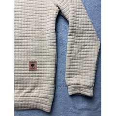 Vogue Sport Fashion Hoodie Size XL Beige Quilted Very Soft 100% Polyester